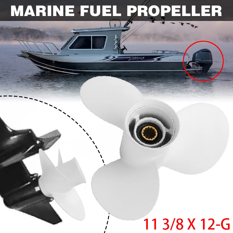 

For Yamaha 40-60HP Outboard Propeller 11 3/8 x12 Boat Aluminum Alloy Screw 3 Blade 13Spline Marine Engine Part