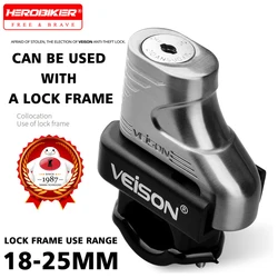 VEISON Bike Scooter Lock Aluminum Alloy Motorcycle Lock Waterproof Brakes Disc Motorbike Lock Moto Accessory Anti Smashing