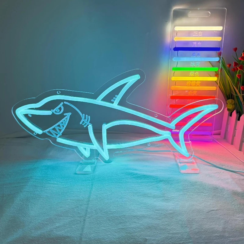 

LED Creative Shark-shaped Neon Light, Acrylic Lighting, Decoration, Festival Atmosphere Light