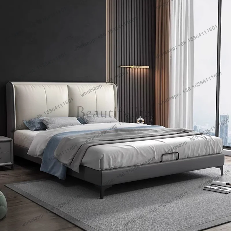 FG Leather Sleeping Bed Platform Safe Bedroom Luxury Modern Double Frame Massage Bed Design Sofa Muebles Lounge Suite Furniture