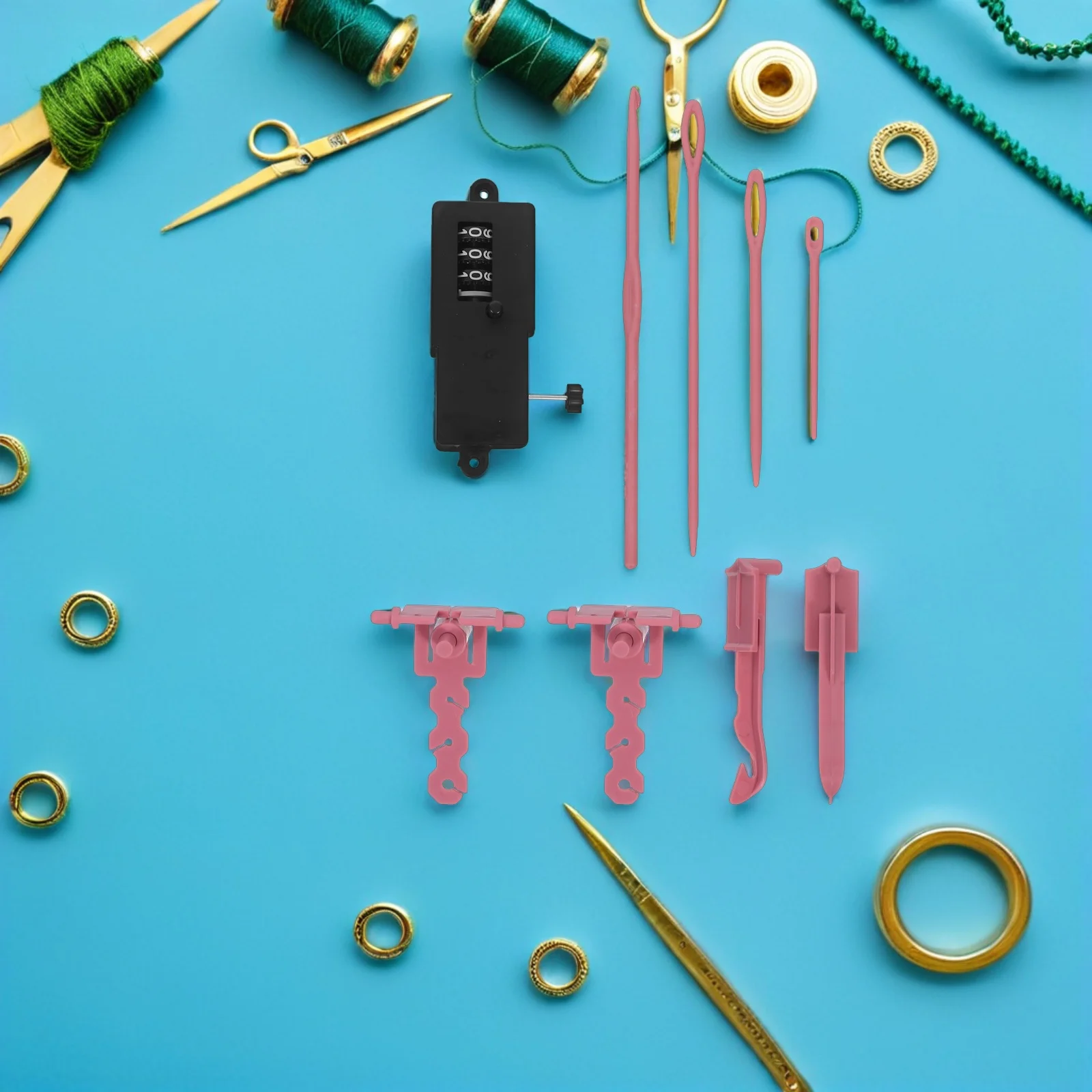 9 Pcs Braiding Machine Kit Crochet Accessories Beginner Knitting Hat Handle Plastic s