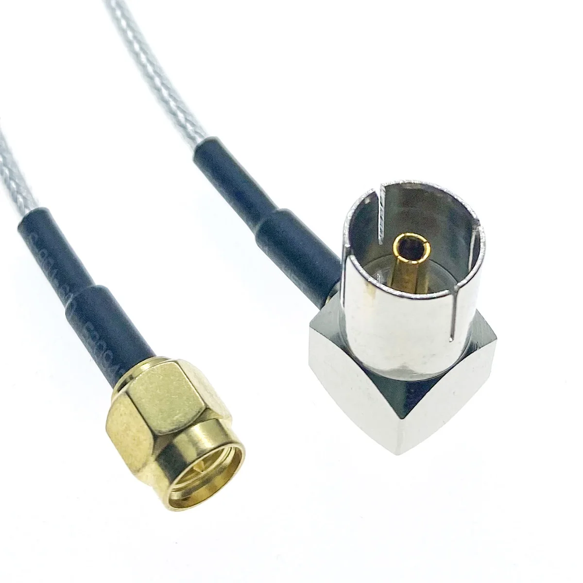 RG316 PAL DVB-T TV IEC FEMALE Right Angle  to SMA MALE plug 50Ohm Low Loss Jumper Coax RF Cable