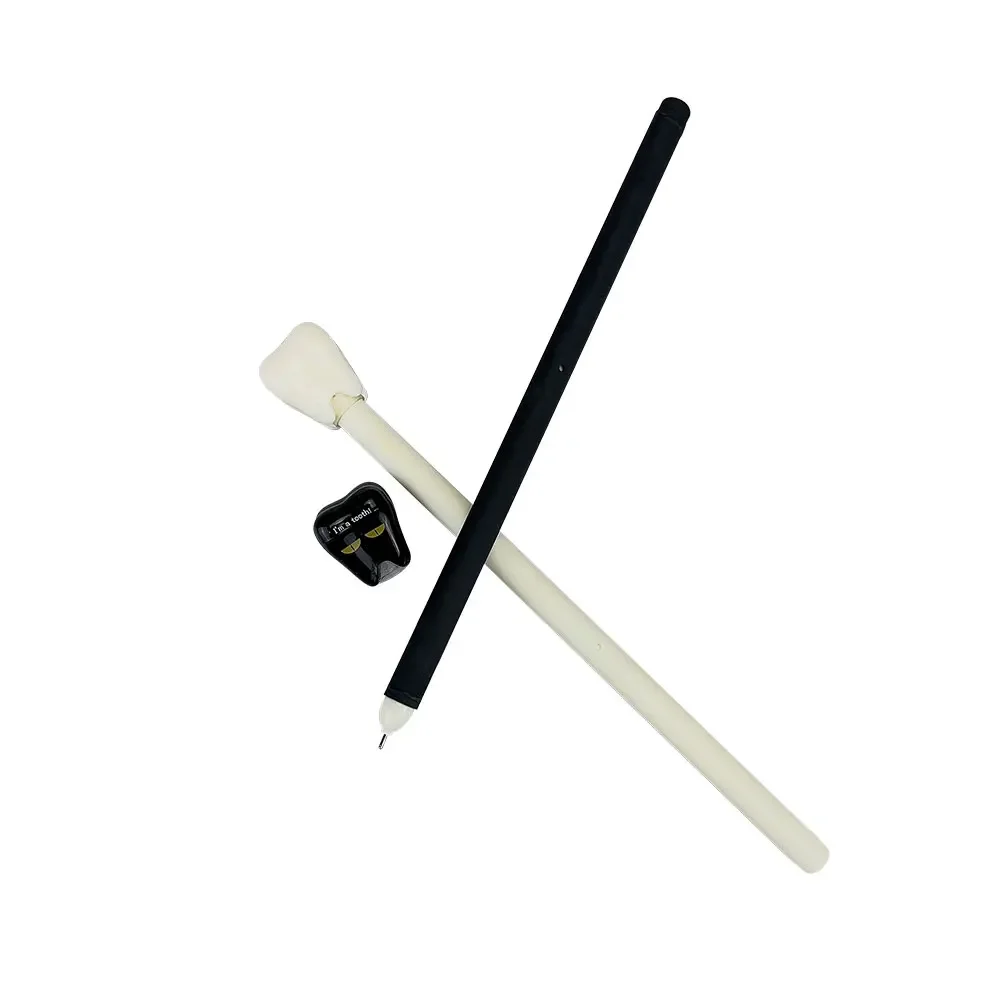 3pcs 0.5mm Gel Pen Cute Tooth Shape Signing Pens Ink Refill Black Pens Stationery Quick Drying Dental Dentist Clinic Present