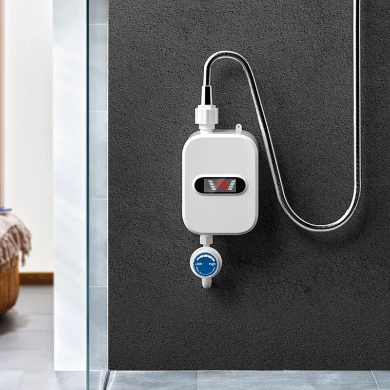 Mini chauffe-eau électrique instantané 3500W, robinet, pommeau de douche, chauffage en 3 secondes