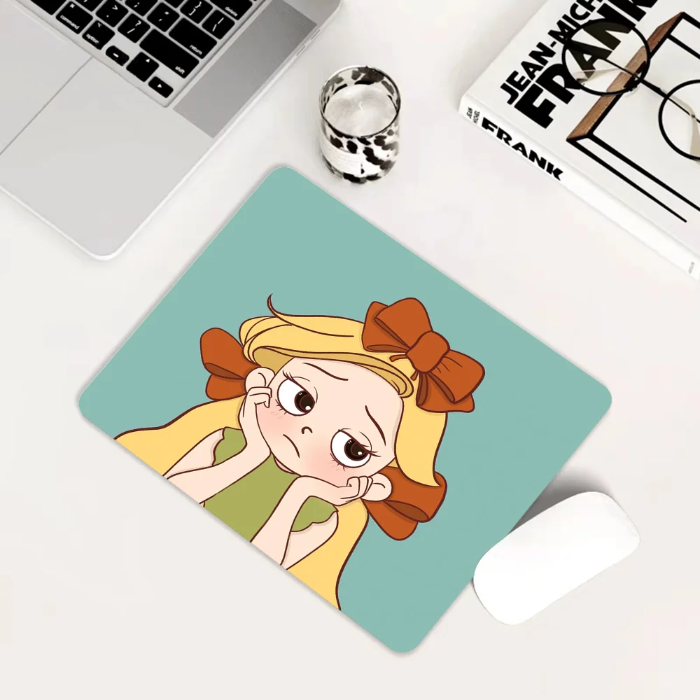 Beauty fashion girl Mousepad Small Office Computer Desk Mat Table Keyboard Big Mouse Pad Laptop Cushion Non-slip Deskpad Home