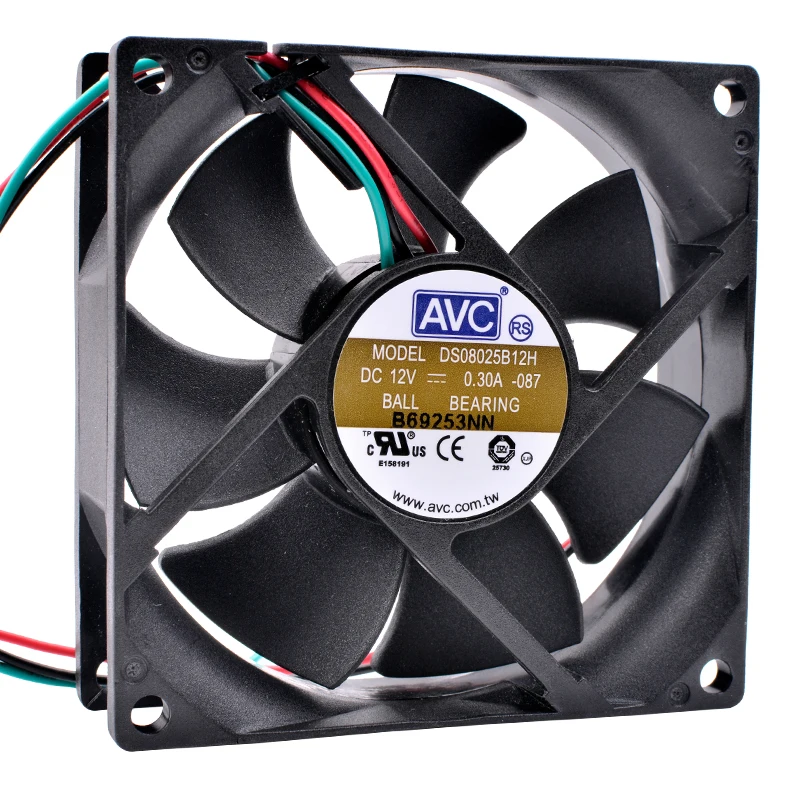 Brand new original DS08025B12H 8cm 80mm fan 8025 DC12V 0.30A Ball high air volume computer chassis CPU power cooling fan