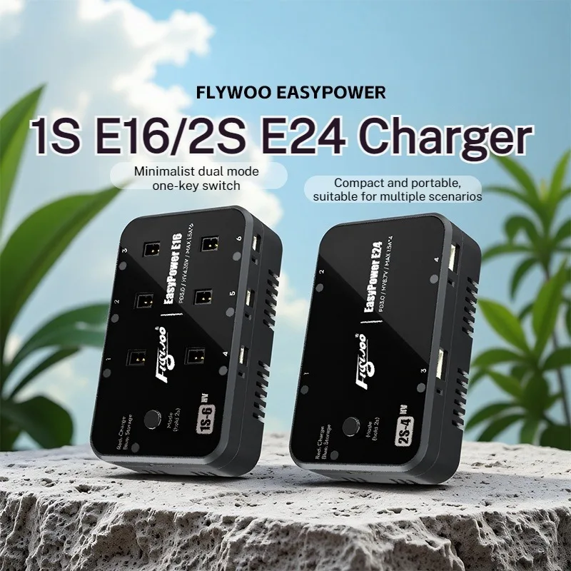 

Flywoo EasyPower E16E24 Быстрое зарядное устройство для 1S 2S LiHV батарей RC FPV для дронов Запчасти для FPV Фристайл Гонки для начинающих ProsToys