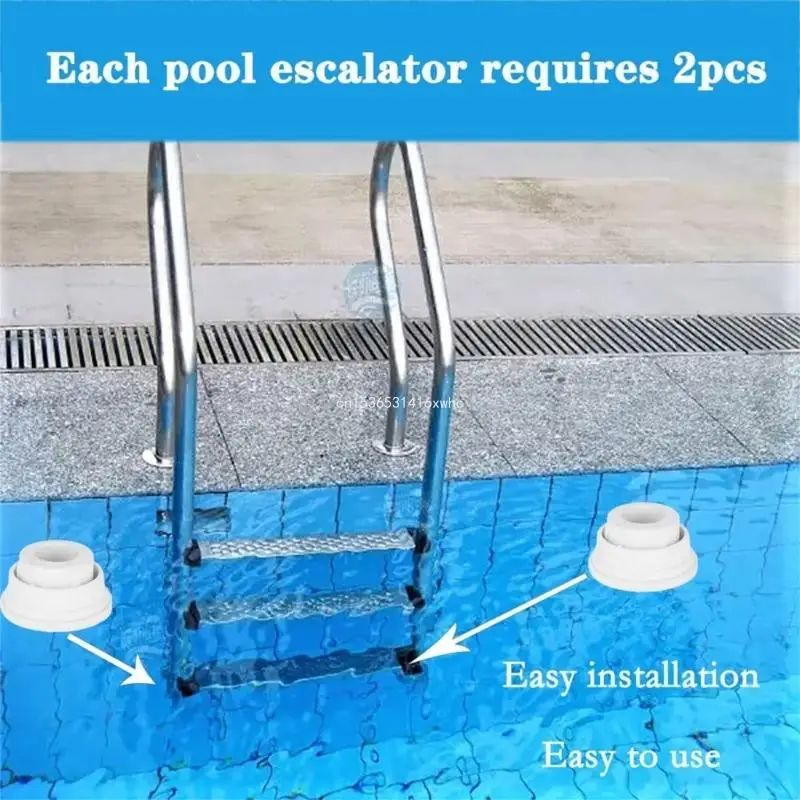 Dropship 2Pieces Pool Ladder Bumpers for Inground Pool Step Inside Plug Caps for Ladder Tubing Protect Swimming Pool Liner