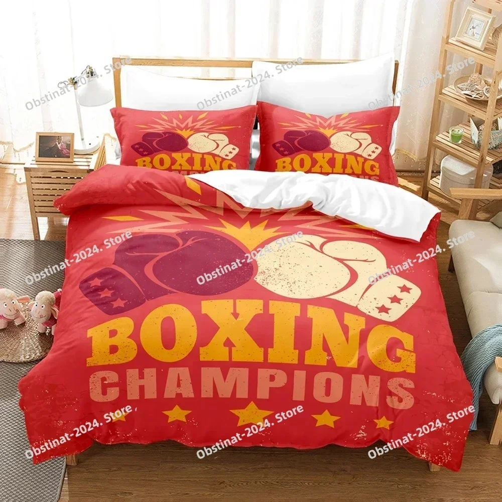 3D Printed Boxing Bedding Set Duvet Cover Bedroom Comforter Covers Single Twin King ​Size Quilt Cover Home Textile