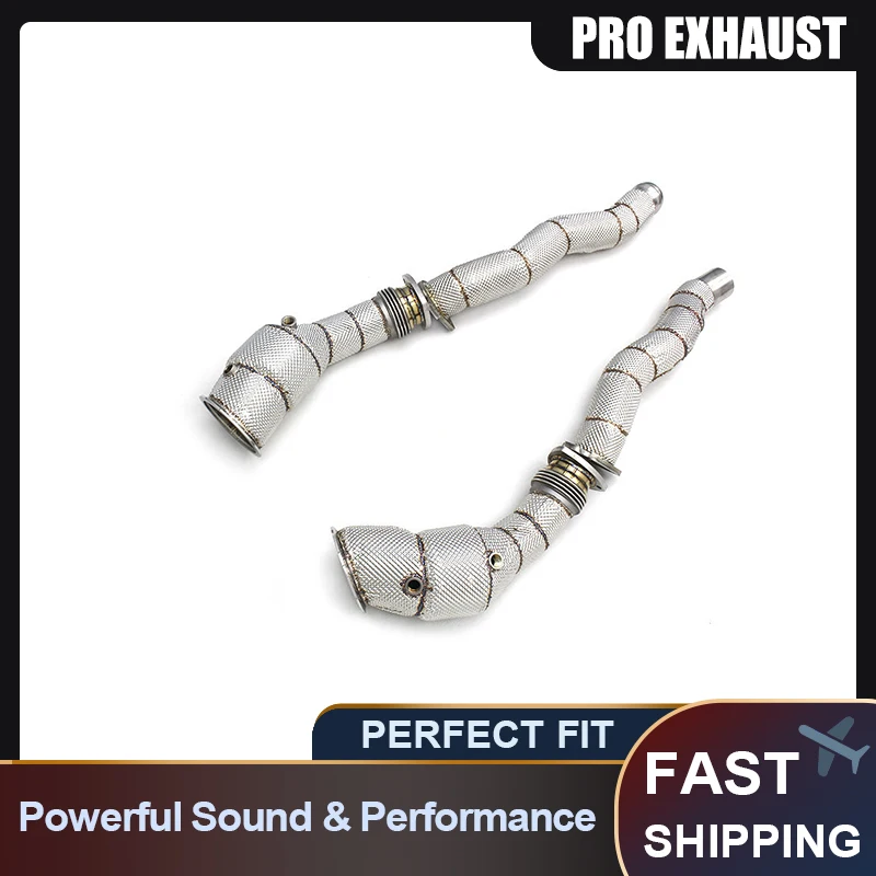 

Performance Down Front Pipes for Aston Martin DB11/DBS/Vantage V12 5.2T 2017-2024 Heat Shield Catated Downpipe SUS304 Front Pipe