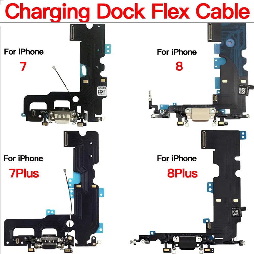 USB Charging Port Headphone Jack Dock Connector Flex CableFor iPhone 7 7P 8 Plus  Replacement Part