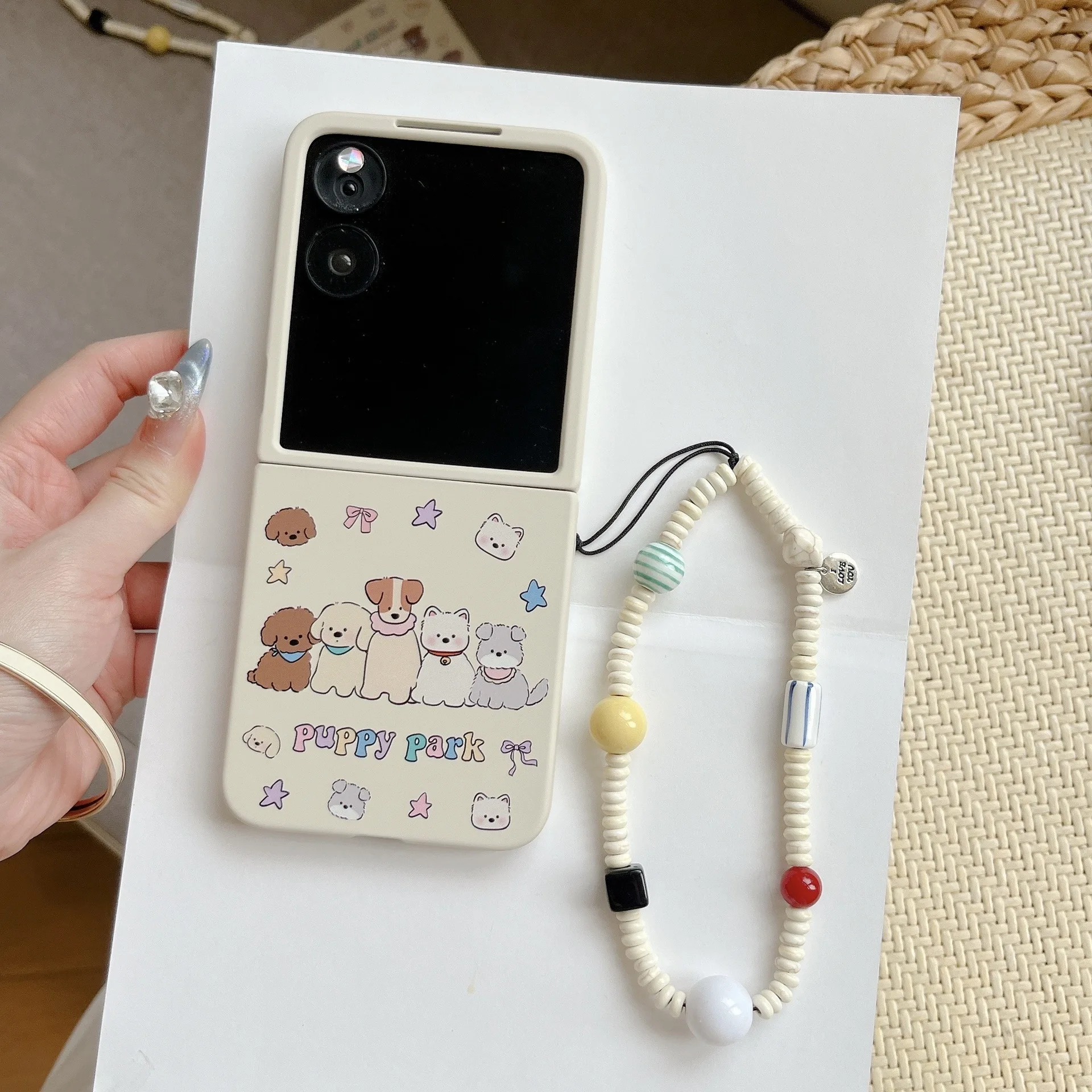 

Puppy Phone Case for Samsung Galaxy Z Flip 7 6 5 4 Protective Back Cover for ZFlip5 ZFlip6 ZFlip7 Case Shell