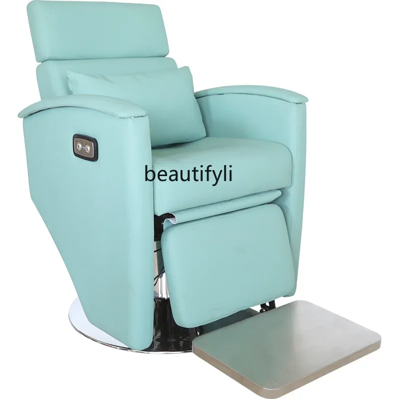 

High-End Hair Salon Barber Chair Electric down Hairdressing Chair for Hair Salon Large Chassis Hair Care Chair