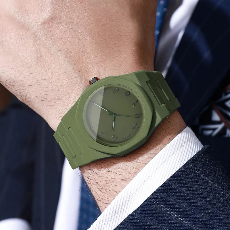 

Простые повседневные мужские и женские часы, цветные кварцевые часы, пластиковый ремешок, изысканные деловые наручные часы с круглым циферблатом для повседневной жизни, подарки