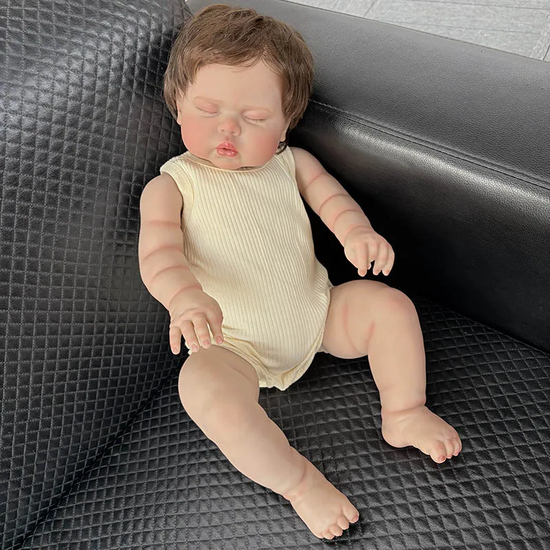 60CM 24Inch Big Fat Baby Reborn Toddler Baby Doll Popular Pickle Handmade Art Dolls with Visible Veins Soft Touch Real Baby