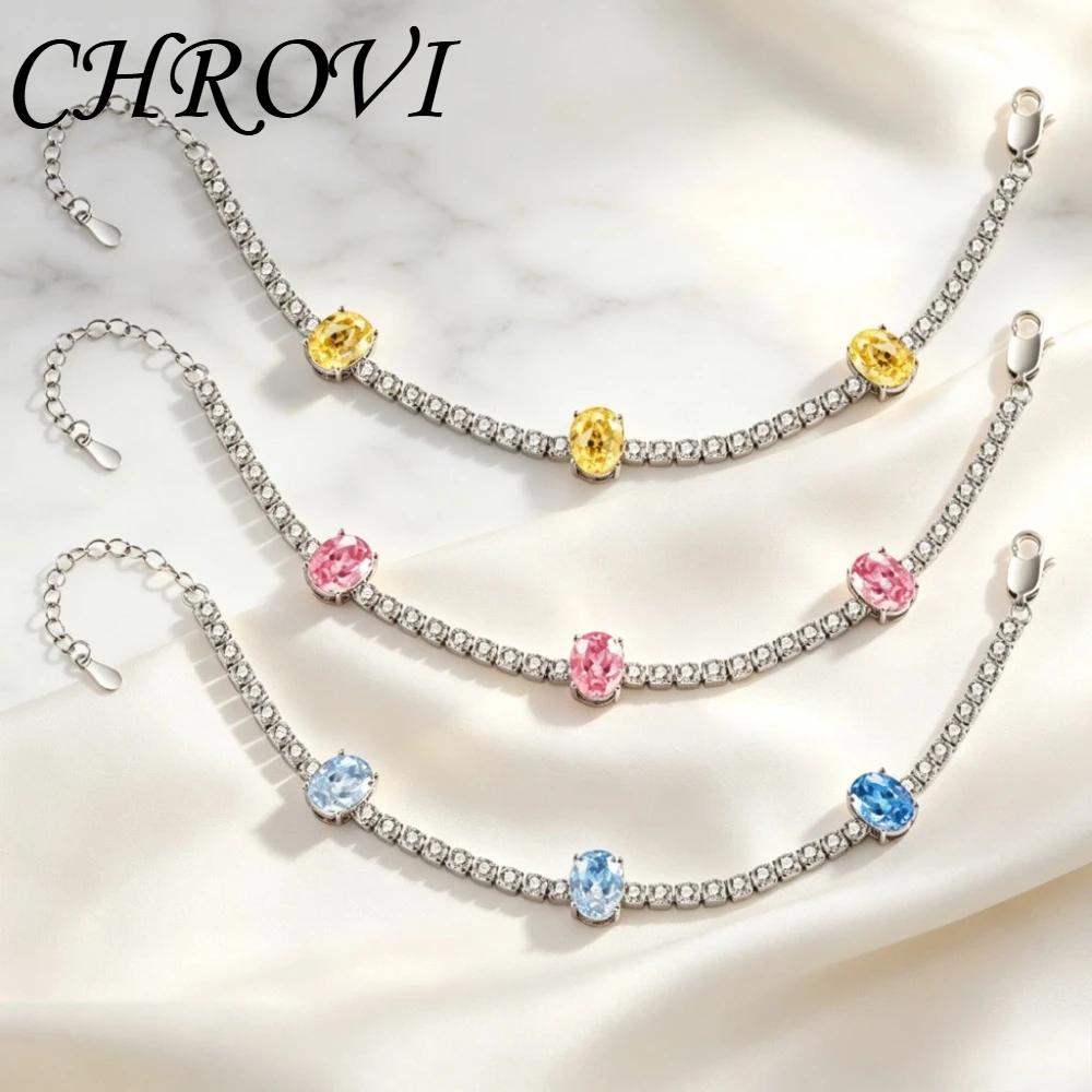 925 sterling silver gemstone multi-color geometric bracelet for women, exquisite hand accessory, high-end bracelet