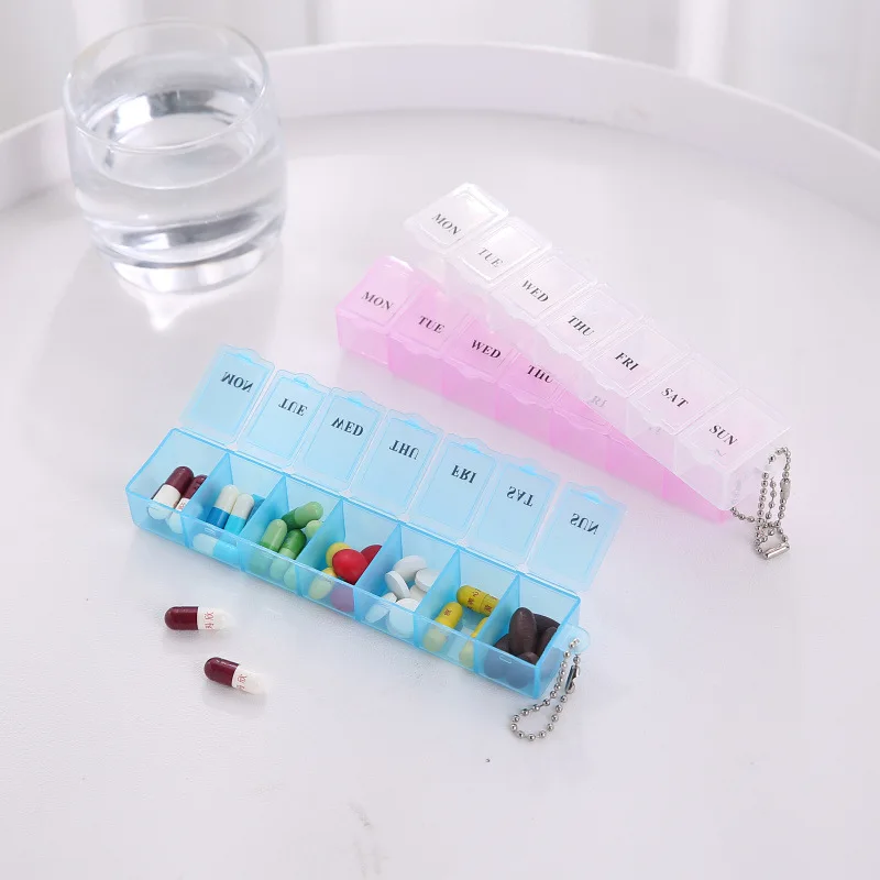 7 Days Pill Medicine Box Weekly Tablet Holder Medicine Pill Storage Organizer Container Portable Pill Box Organizer Medicine Box