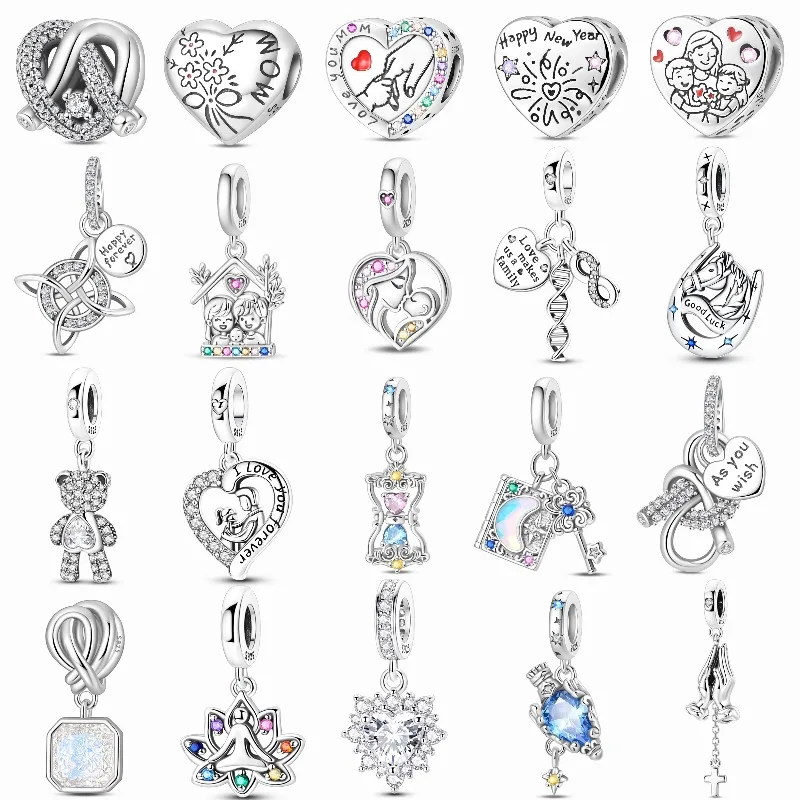 Romantic Freedom Eternal Pendant Series Suitable for Bracelets, Necklaces, Women's Charm Silver 925 Luxury DIY Jewelry