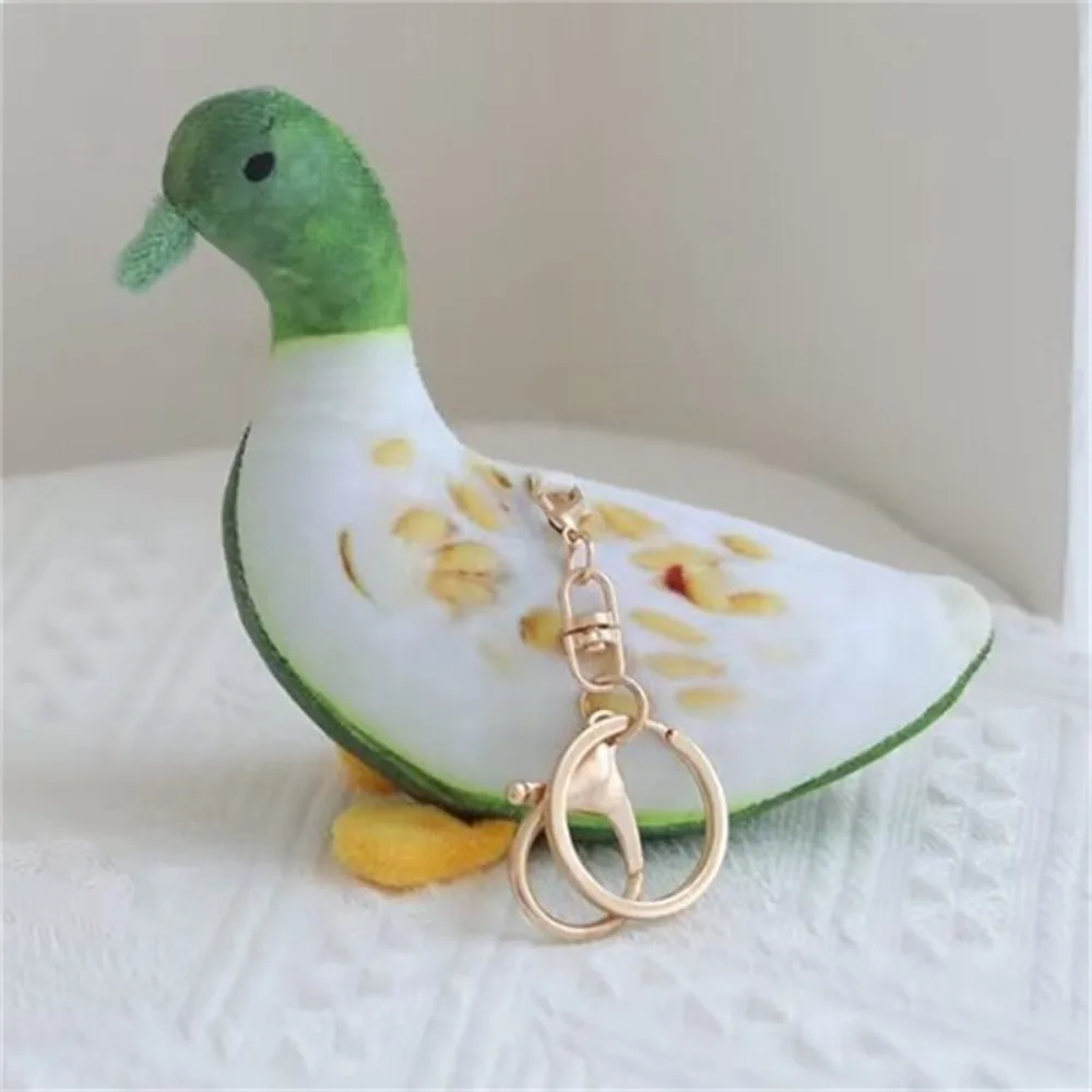 

Wax Gourd Watermelon Duck Keychain Lotus Root Cute Fruit Duck Stuffed Doll Pendant Cartoon Creative