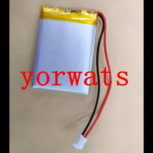 بطارية ليثيوم أيون بوليمر 3.7 فولت جديدة ساخنة قابلة لإعادة الشحن 603348 063348 603445   قم بتوصيل 2 بطاريتين ذات سعة كبيرة لنظام تحديد المواقع العالمي (GPS).