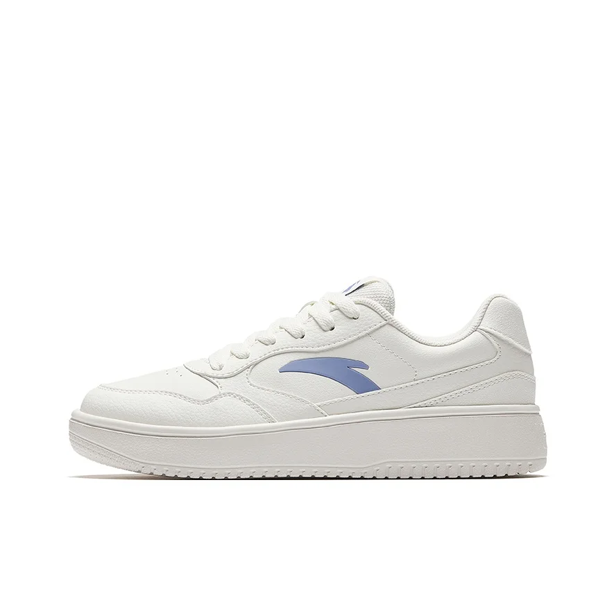 Anta Slip Resistant, Abrasion Resistant, Lightweight, Height Increasing Low top Skateboard Shoes Women's White Blue 922528001-3