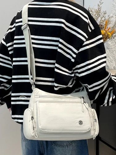 Imagen 2 del producto Bolso cruzado de moda para mujer, almacenamiento con múltiples bolsillos, bolso de hombro ligero, adecuado para ir de compras, desplazamientos y uso diario