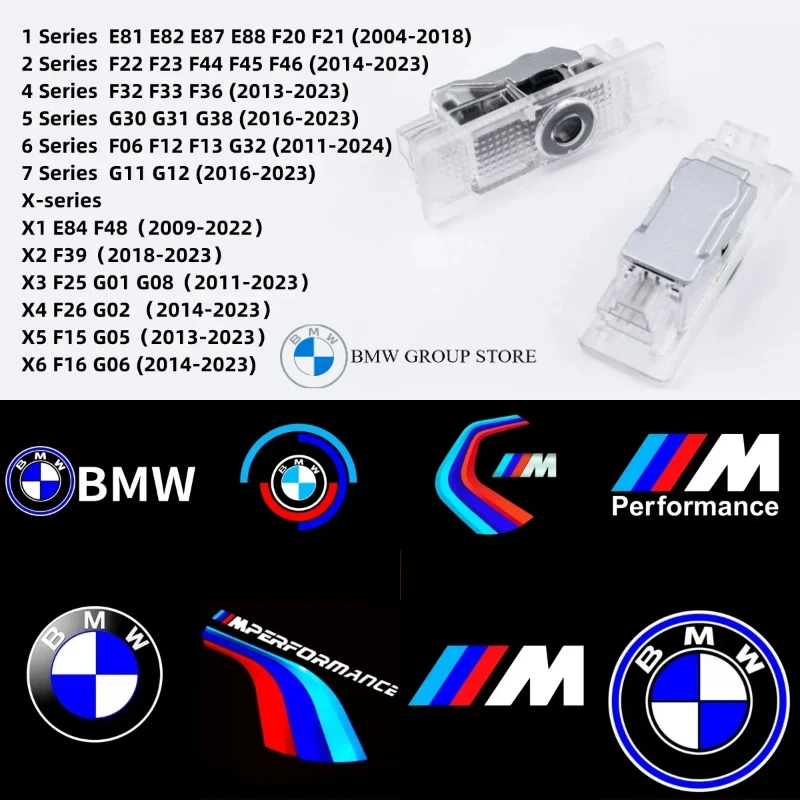 BMW GROUP LED Car HD Door Welcome Lights For BMW 1 2 3 4 5 6 7 Z X Series Z4 G11 G30 X1 F48 X2 F39 X3 G01 X4 G02 X5 G05 X6 G06