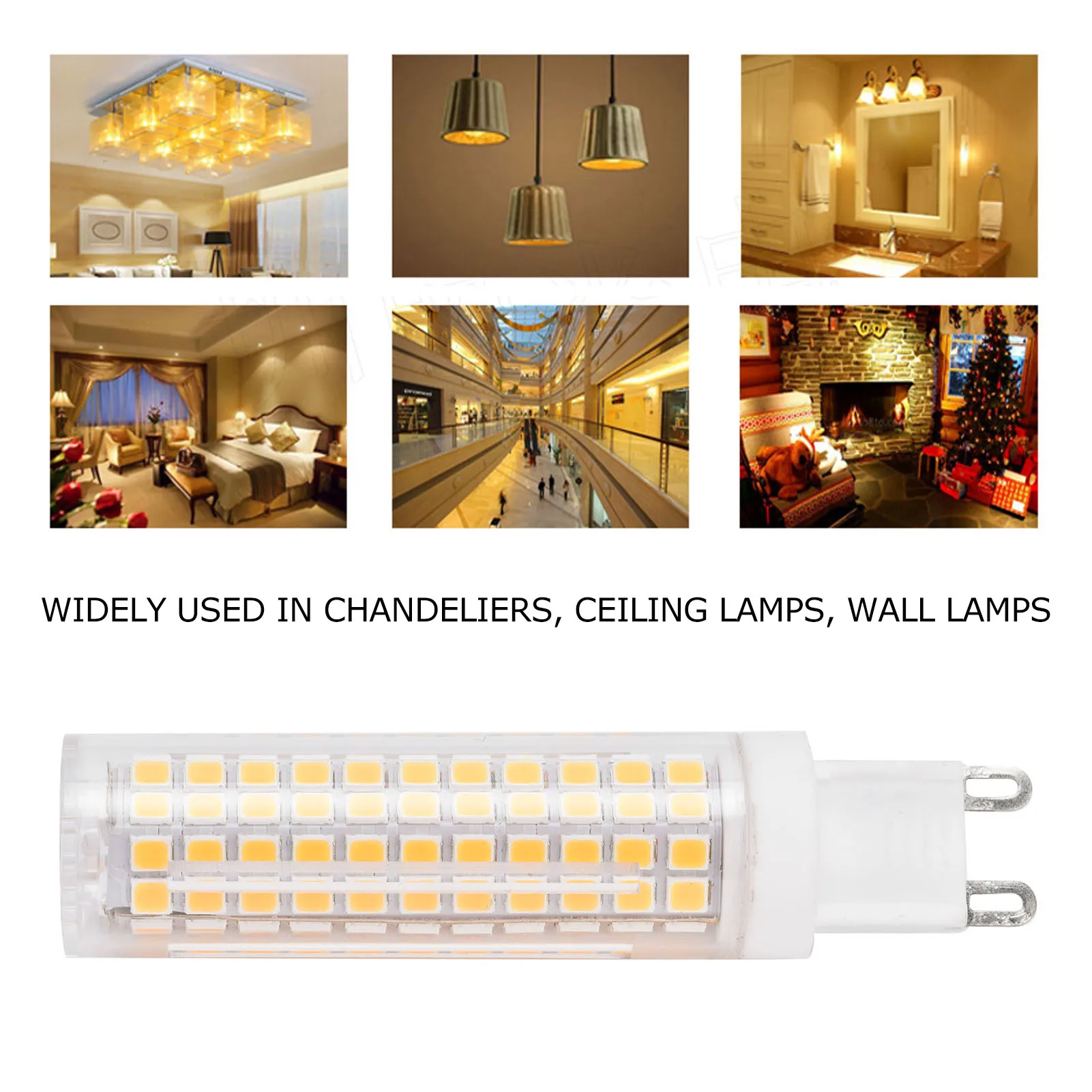 New Ceramic G9 LED Corn Bulb Warm White Flicker Free LED Light Bulb Transparent Cover LED Corn Light Home Lighting