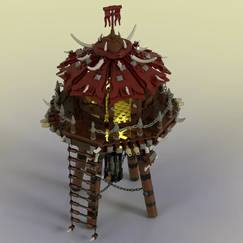 1205 pièces MOC Orc tir à l'arc tour guerre forteresse modèle conception modulaire modèle éducatif blocs de construction anniversaire bricolage jouets cadeau