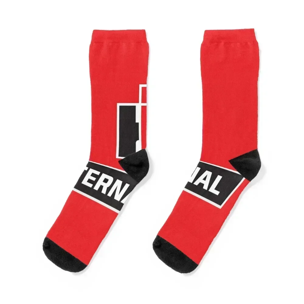 IH FAN CLUB INTERNATIONAL RED TRACTORS Socks winter Christmas Designer Man Socks Women's