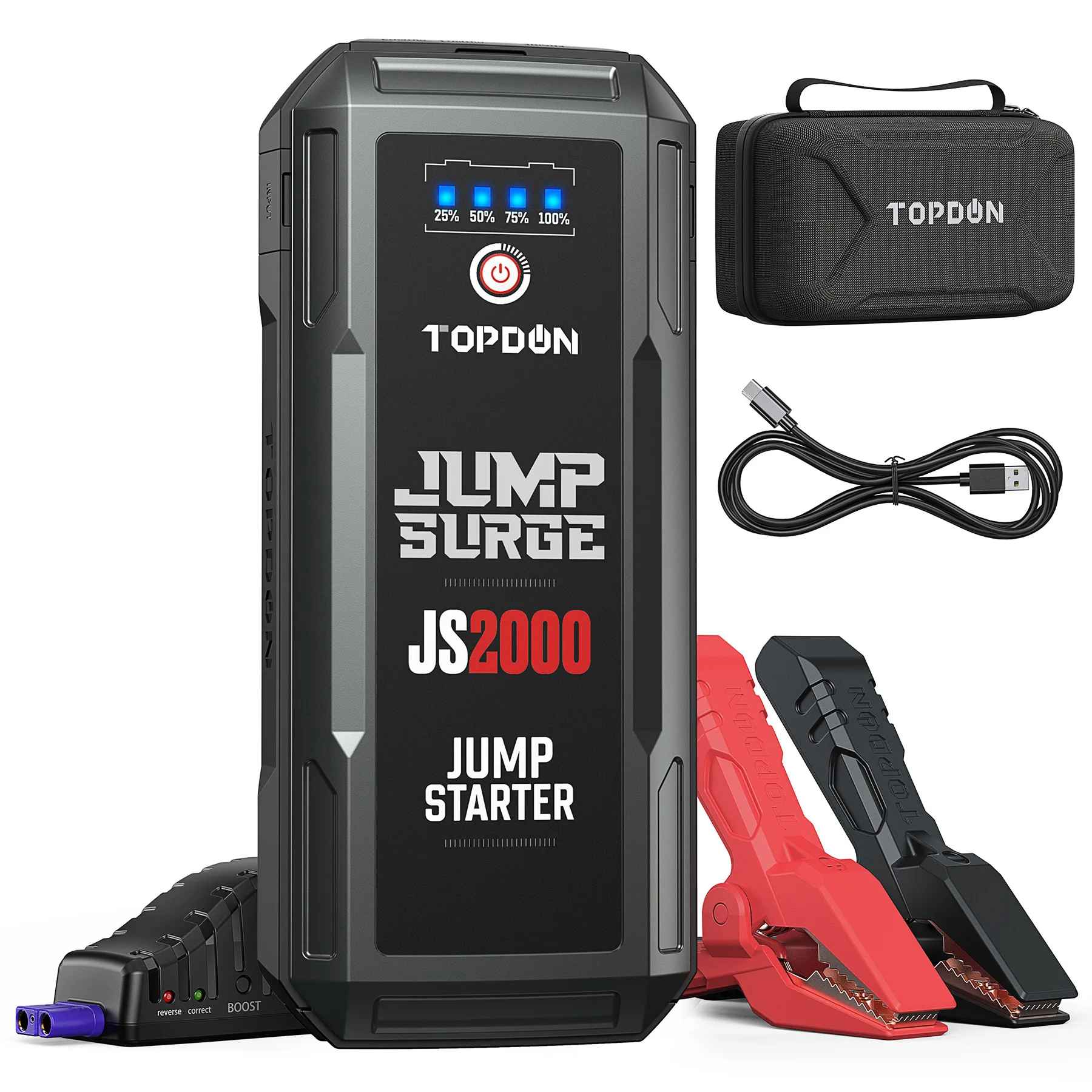 TOPDON JS2000 12v Cell Phone Battery Jumper And Charger Battery Jumper For Car Battery Charger 2022 Portable Cars Portatil