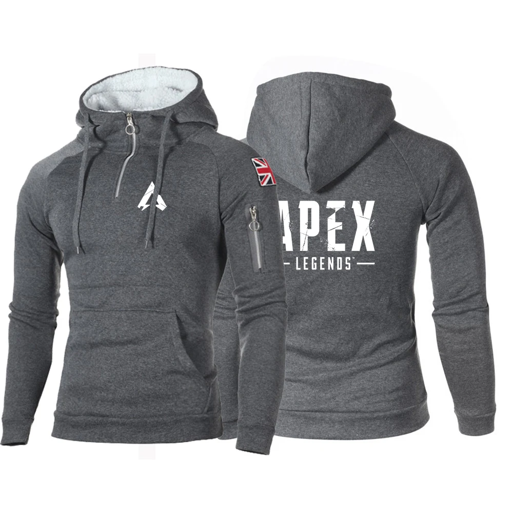 Apex Legends Game 2024 Men's New Printing Solid Color Zipper Hooded Long Sleeve Jacket Casual Harajuku Sweatshirt Pullover Tops