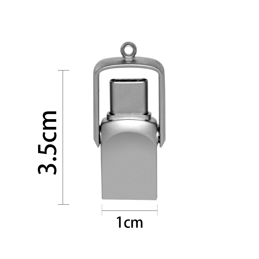 MINI TYP C 2in1 USB-Stick 128 GB 64 GB 32 GB Metall Hochgeschwindigkeits-Stick Smartphone Auto TV USB-Stick 4 GB 8 GB Kreatives Geschenk