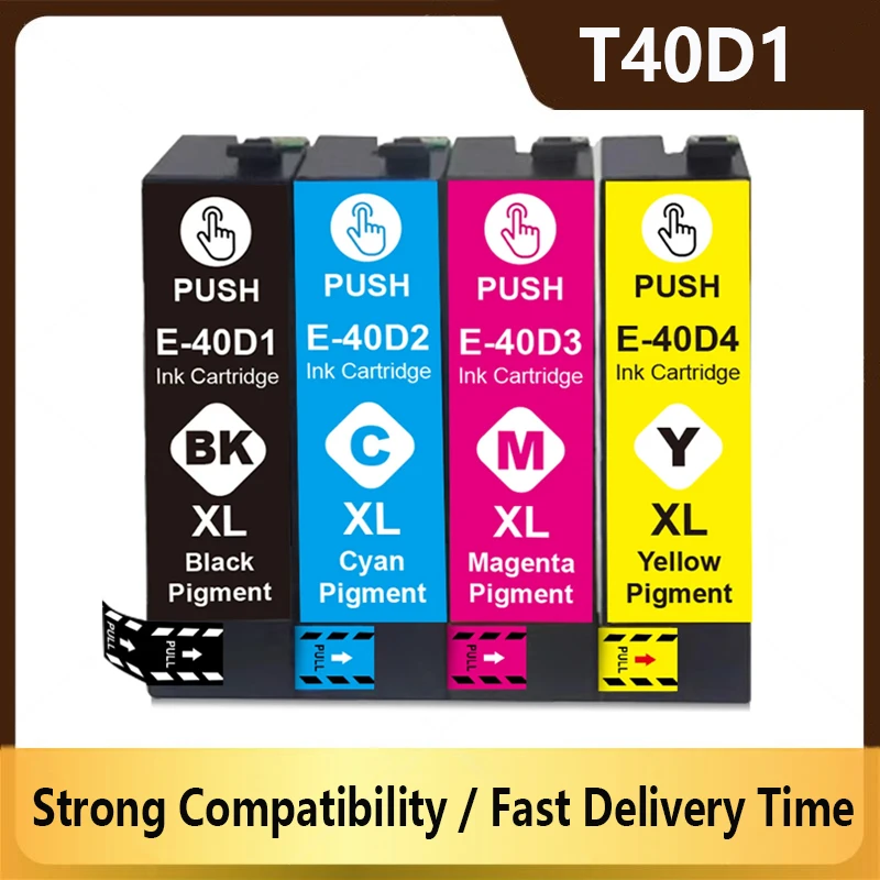 

T40D1 T40D2 T40D3 T40D4 T40D Compatible Ink Cartridge for Epson SureColor SC-T2100 SC-T3100 SC-T5100 Series Printer