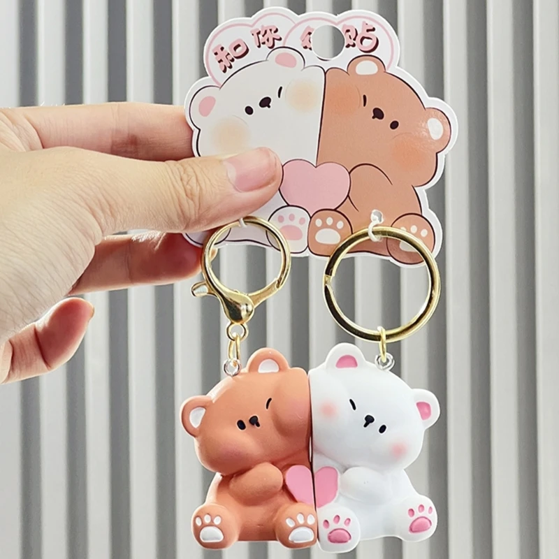 Adorable Bear Key Holder Handmade Gift for Couple Relationship Bonding