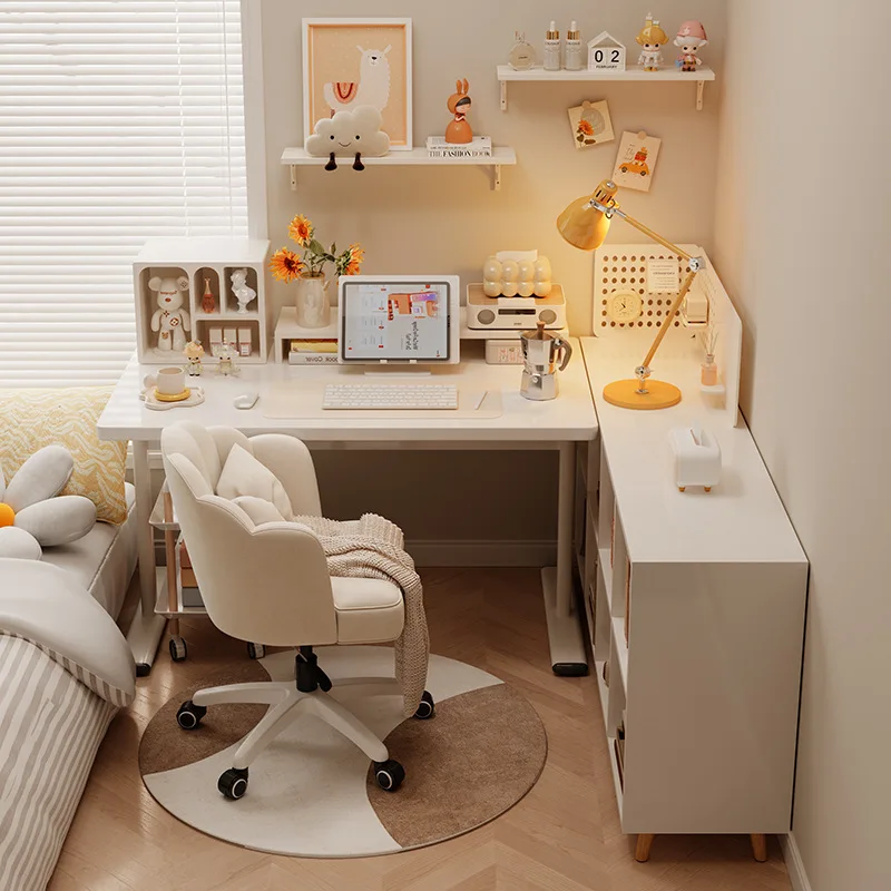 Desk Student Household Computer Desk Desktop Bedroom Girls Makeup Table L-shaped Learning Writing Table