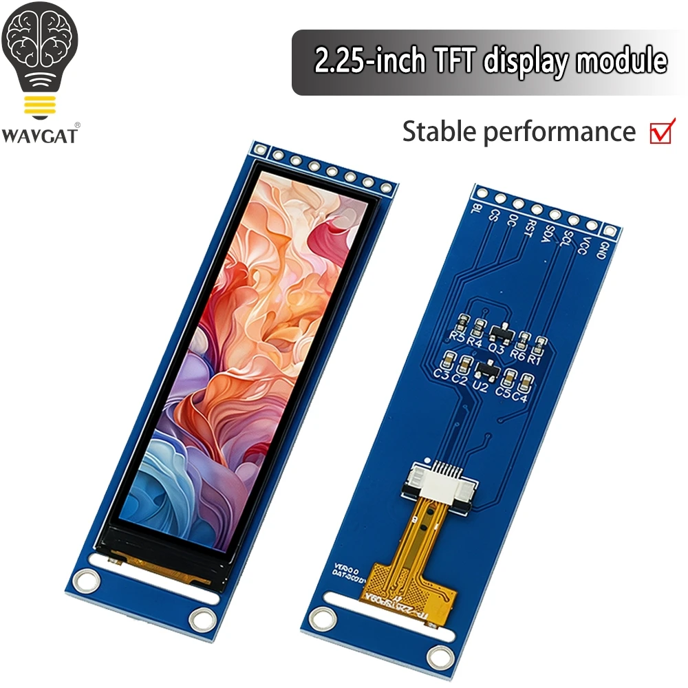 WAVGAT 1/3PCS 2.25 Inch TFT LCD Display Module, ST7789 Driver 76×284 Resolution Full View SPI Full Color LCD Screen  