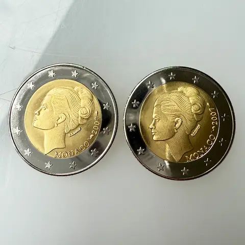 Neue Weihnachts-Goldmünze, europäisches Metallabzeichen, Monaco 2015, Gedenkmünze, hochwertige Herausforderungsmünze, 3D-doppelseitige Münzen