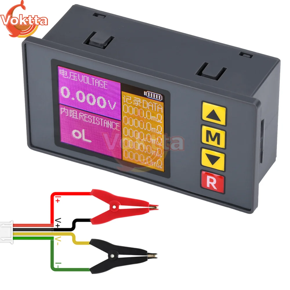 Imagem -02 - Bateria Digital Resistência Interna Tester Medidor de Tensão de Alta Precisão Kelvin Clip dc 5v Ts457