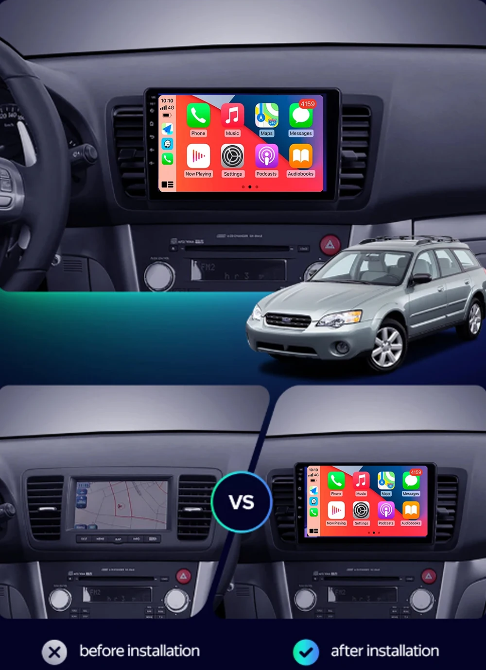 WIFI For Subaru Outback 3 Legacy 4 2003 - 2009 Car Radio Multimedia Video Player Navigation stereo GPS Android 16 WIFI 4G DSP