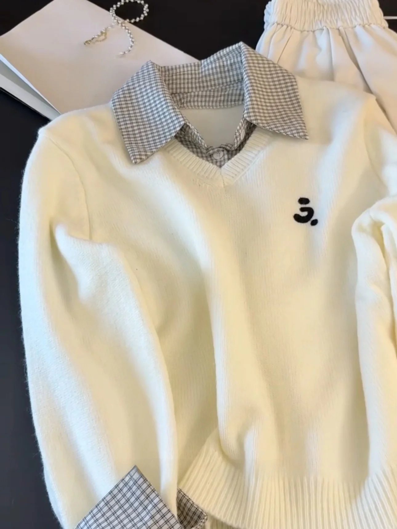 

Корейский двухсекционный вязаный свитер Sle Ne Fake, осенне-зимняя утягивающая верхняя одежда, мягкая теплая длинная цветная све