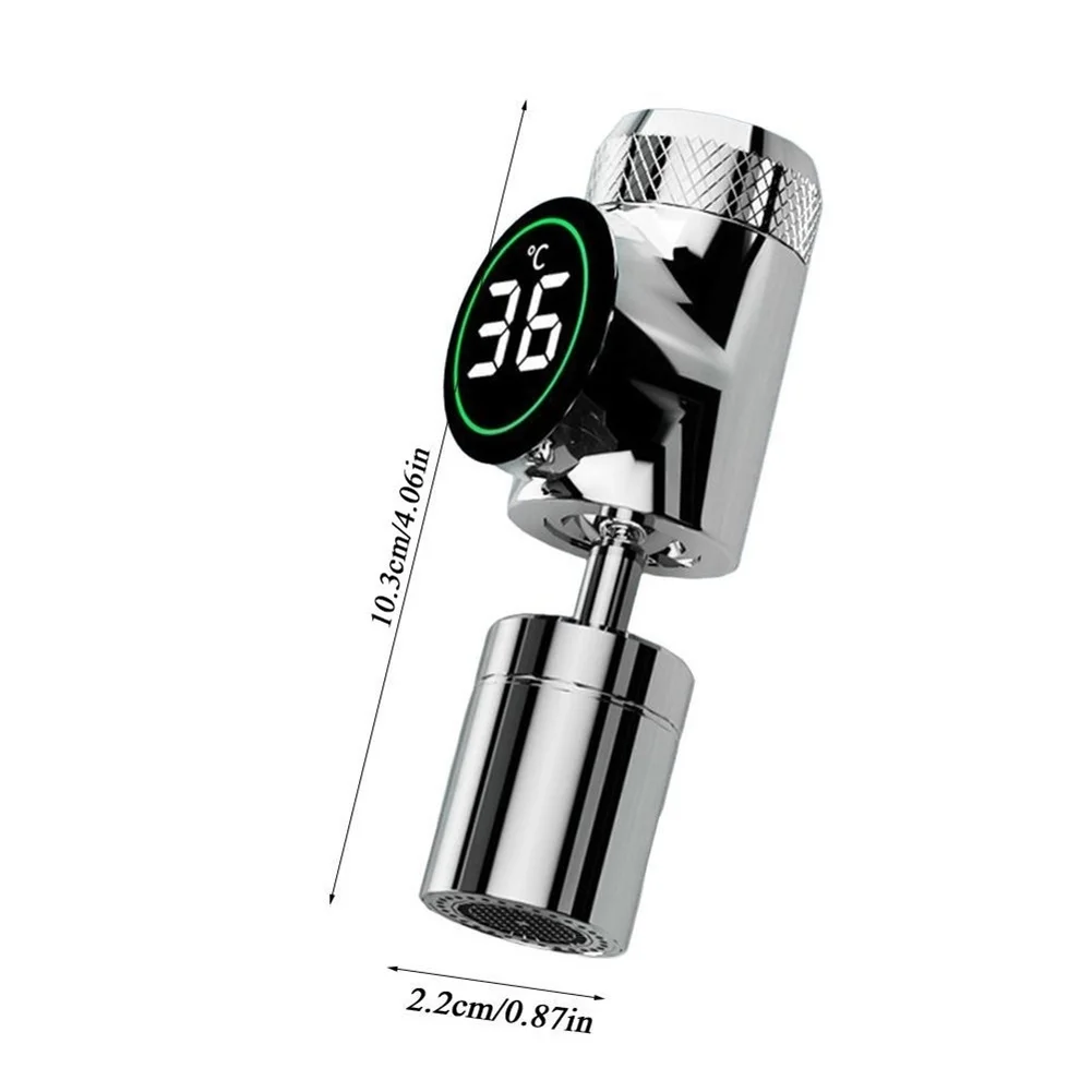 LED Temperature Display Aerator Made of Stainless Steel and ABS Plastic for Reliable Kitchen Faucet Integration