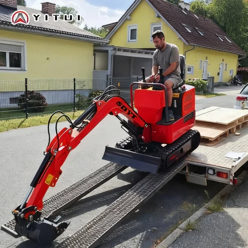 حفارة صغيرة مخصصة Ce Epa Euro 5 محرك كوبوتا 1.5 طن حفارة صغيرة سحب مقطورة مسطحة تسليم سريع