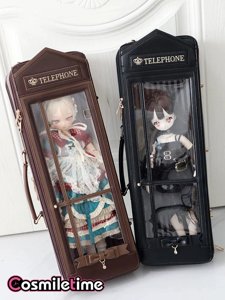 Doll Travel Carrier Bag Transparent Window Doll Display Case Dustproof Doll Storage Box For 1/4 1/6 Doll Outdoor Accessories YZ