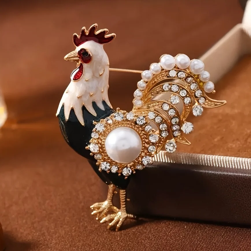 New Rooster Brooch, Personalized Unique Statement Brooch, Exquisite Fashionable Accessory for Men and Women, Stylish Gift