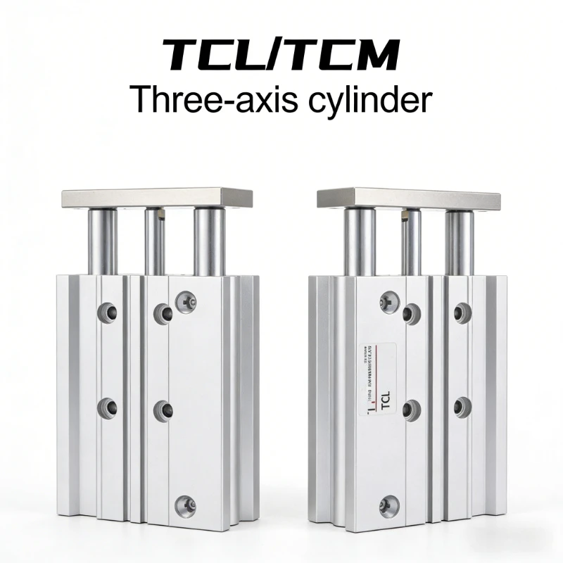 TCL/TCM  Three-axis Three-rod Cylinder with Guide Rod Small TCL12/16/20/25/32/40/50-25*30 50 60*70*80*100*150*200