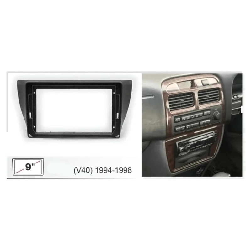 Direkt passender 2-DIN-Einbausatz für V40-Modelle von 1994 bis 1998. Bietet Platz für moderne 9-Zoll-Auto-Multimedia-Geräte H8WE – Detail 4
