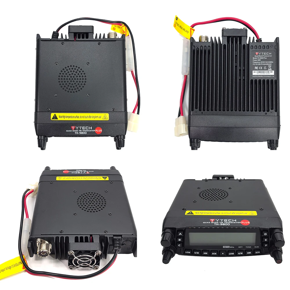 TYT TH-9800 Plus radiostacja samochodowa Walkie Talkie 50W czterozakresowy 29/50/144/430MHz podwójny wyświetlacz Scrambler TH9800