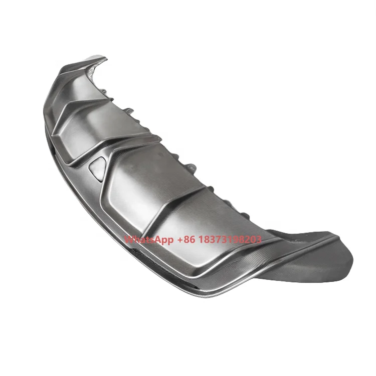 Car Accessories Body Bumper Kit Rear Lip Glossy Carbon Fiber Pattern Car Rear Spoiler Car Rear Diffuser for Model Y 19-23