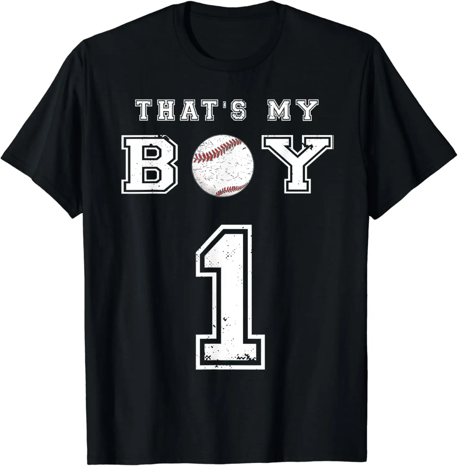 

That's My Boy Baseball 1 Jersey Number Vintage Mom Dad T-Shirt